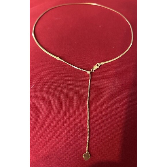 14k Yellow Gold Collar Necklace, 8g, 16” Adjustable To 20.5. Excellent Condition - Picture 2 of 4